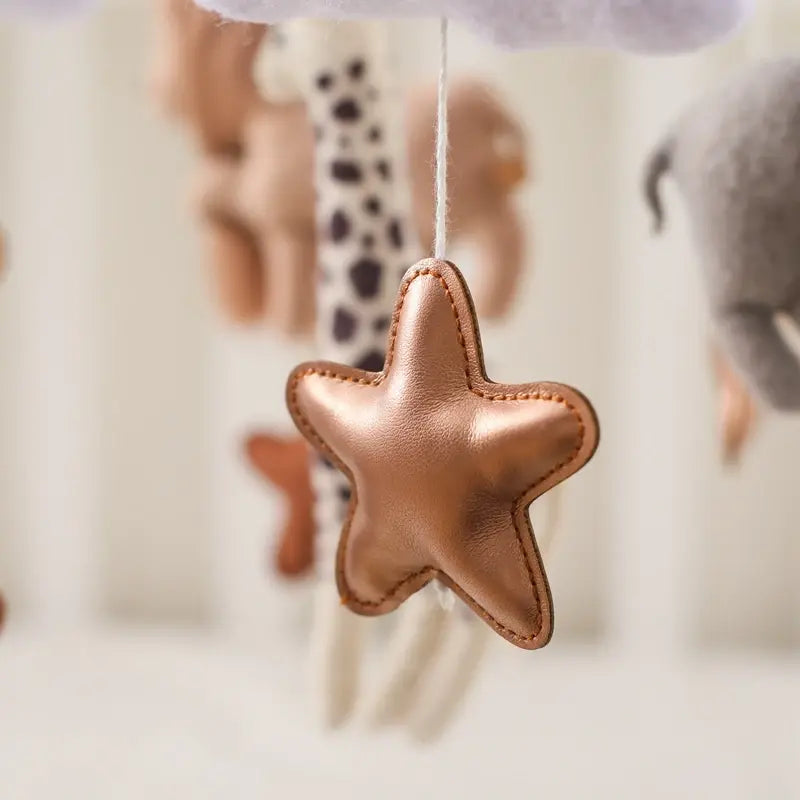 Crib Mobile Bed Bell with Calming Melodies and Rotating Characters