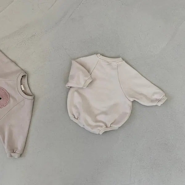 Smiley Face Cozy Cotton Romper for Baby