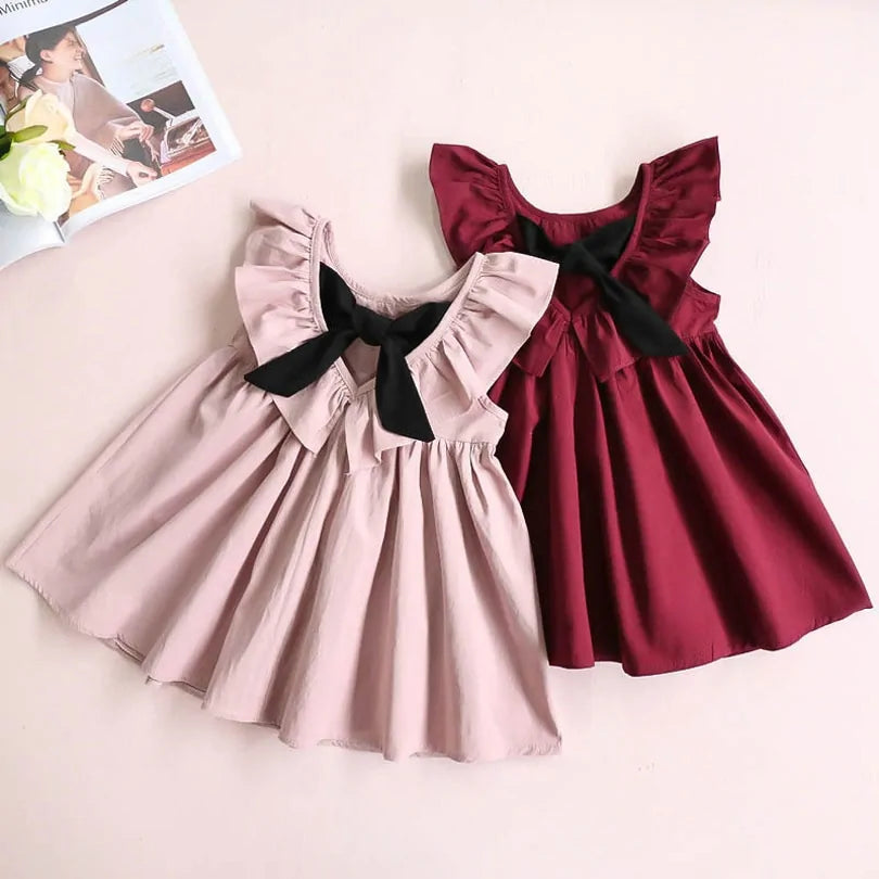 Cute Bowknot Sundress for Toddler Girls