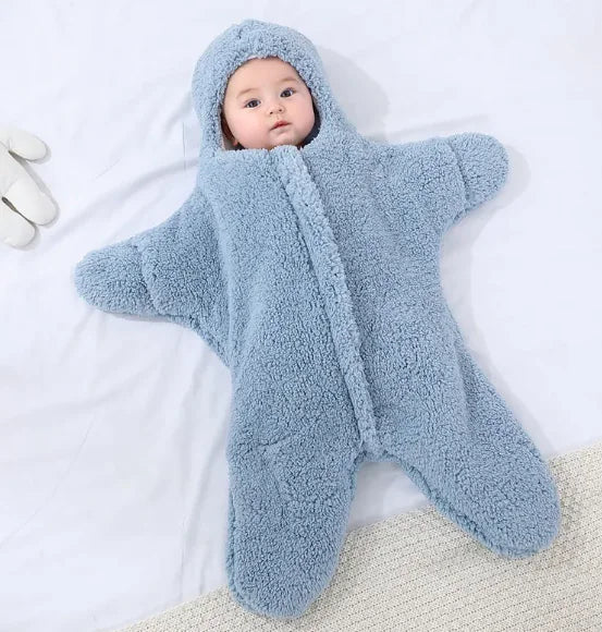 Soft Star-Shaped Baby Blanket Onesie – Cozy and Comfortable for Naps and Bedtime