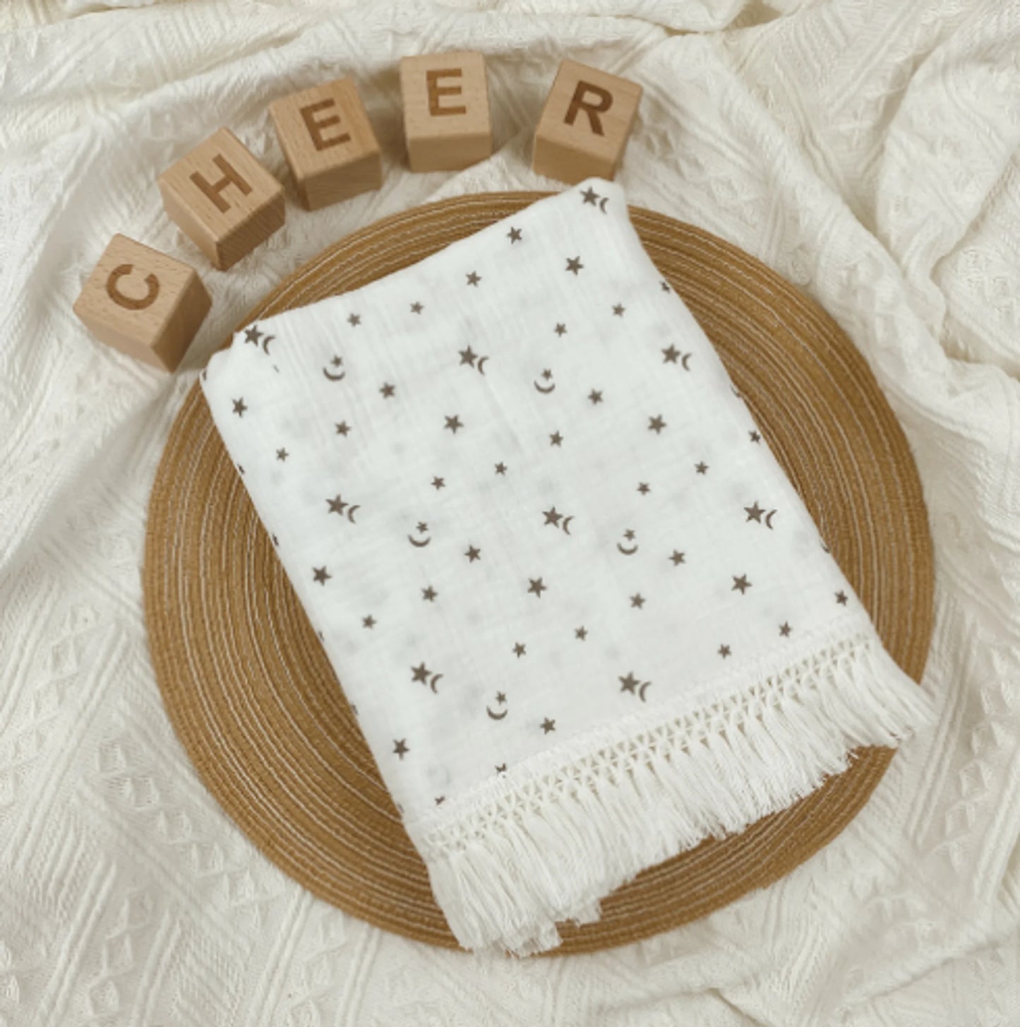 Adorable Muslin Cotton Baby Blanket - Various Designs - Size 100x120cm