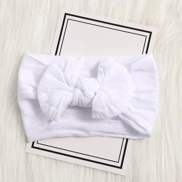 Soft Floral Bow Headband for Little Girls