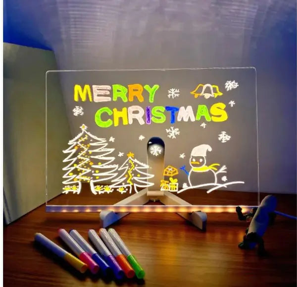 Ins Desktop DIY Luminous Message Board Light with Colorful LED for Toddlers