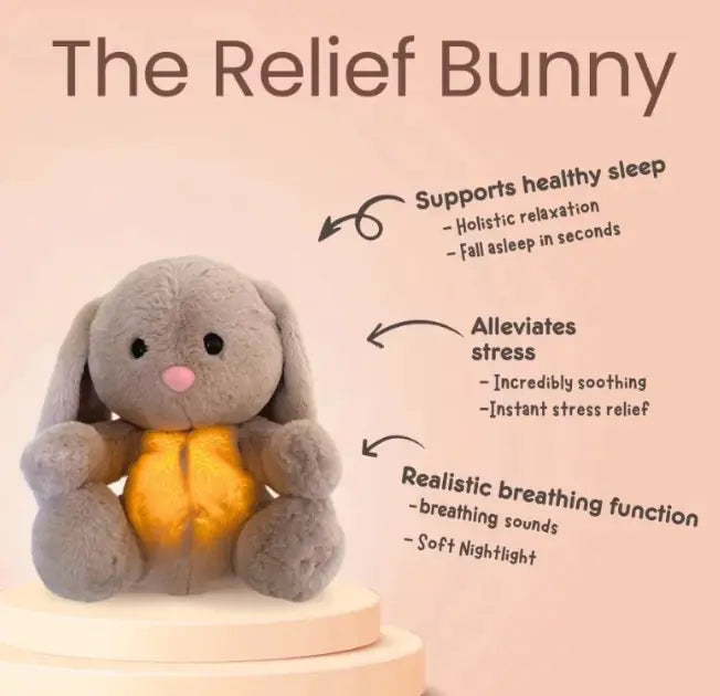 Breathing Rabbit Soothing Sensory Plush Toy for Babies