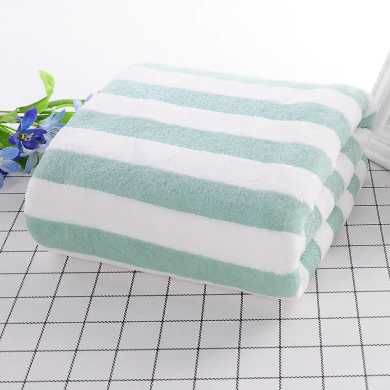 Ocean Breeze Coral Velvet Beach Towels - Soft, Absorbent & Stylish