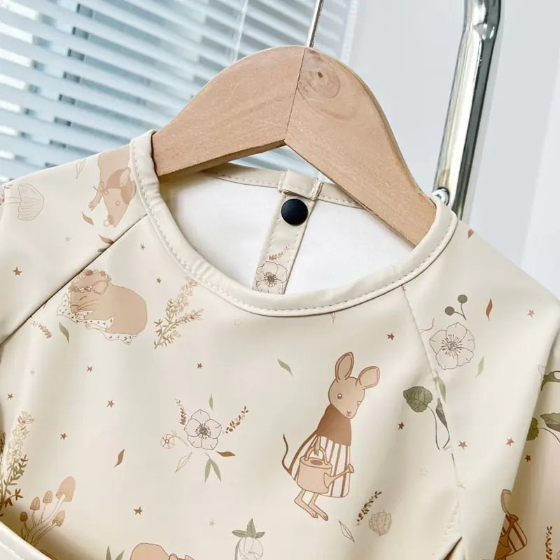 Cute Toddler Long Sleeve Waterproof Bib Apron