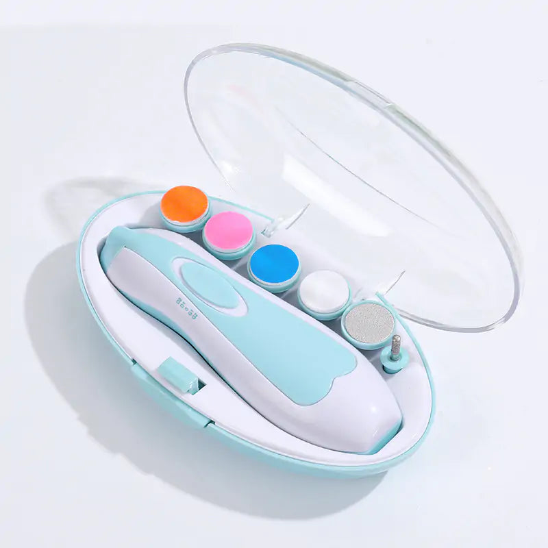 Six-in-One Baby Nail Care Set - Electric Trimmer, Clippers & File
