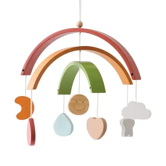 Crib Mobile Bed Bell with Calming Melodies and Rotating Characters