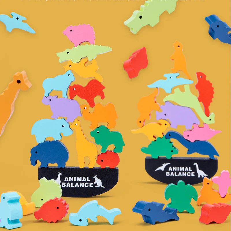 Animal Balance Building Blocks Game for Kids