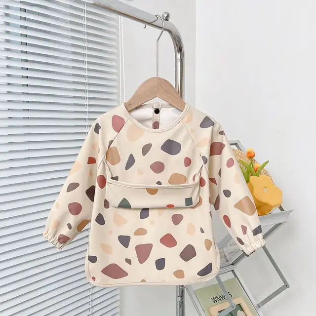 Cute Toddler Long Sleeve Waterproof Bib Apron