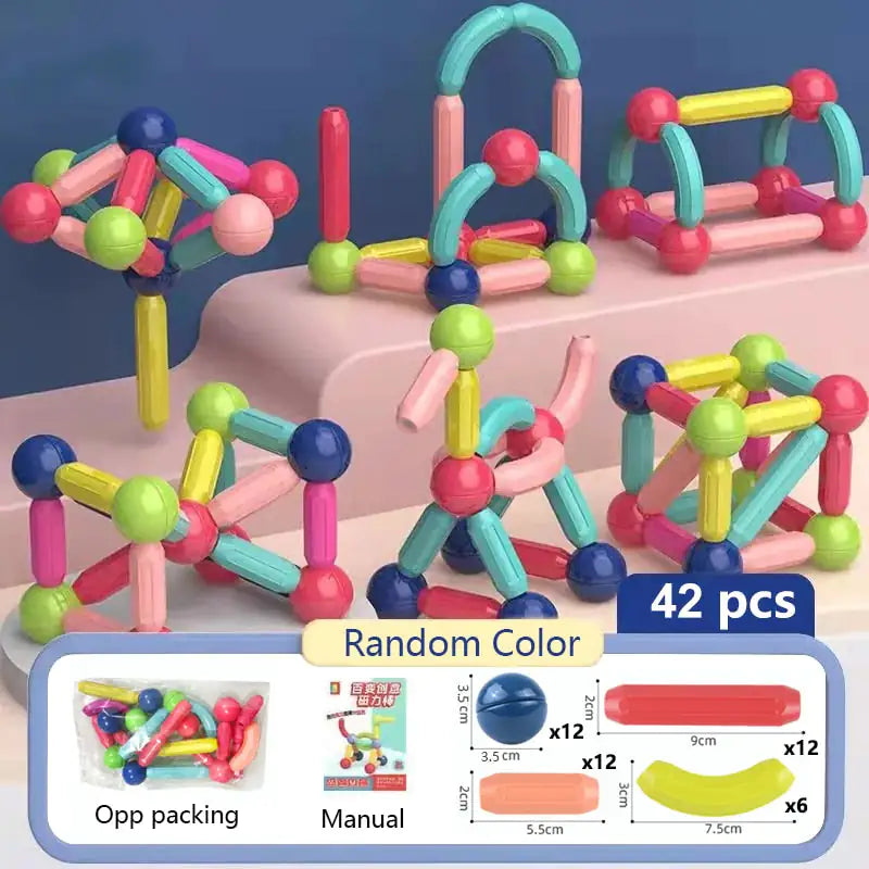 Magnetic Building Blocks - Creative Construction Set for Imagination and Learning