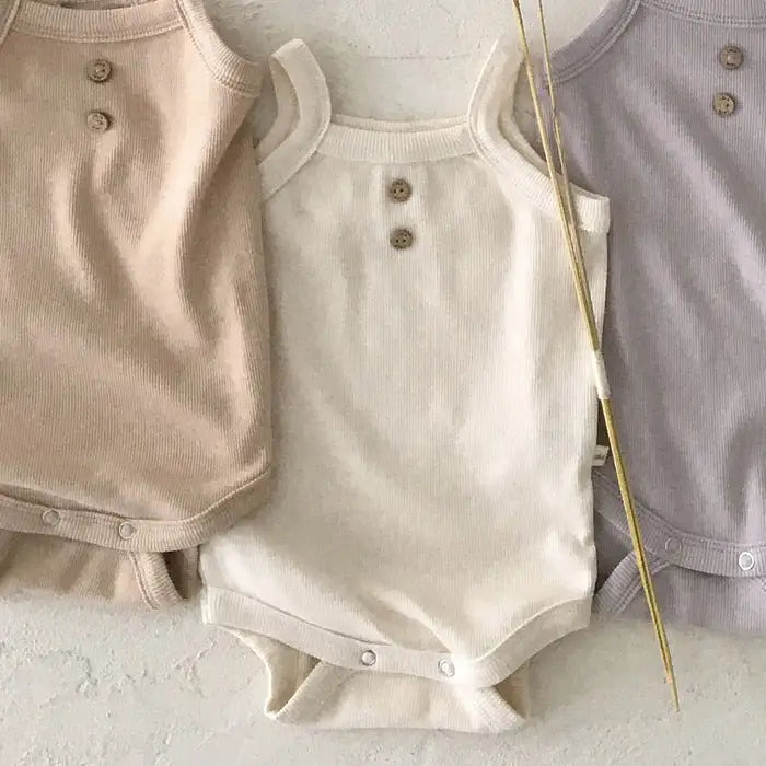 Summer Printed Cotton Sling Romper for Girls