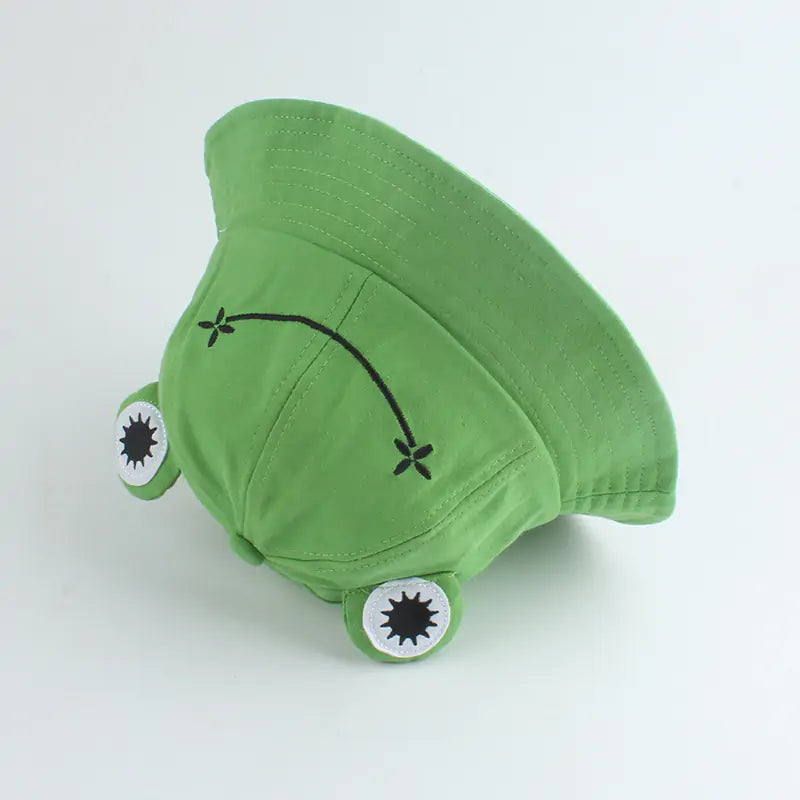 Frog Bucket Hat – Cute Cartoon Design, Lightweight Cotton, Sun Protection