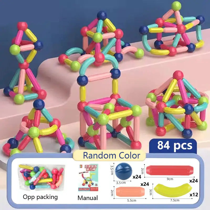 Magnetic Building Blocks - Creative Construction Set for Imagination and Learning