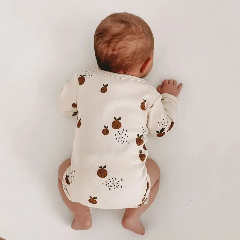 Little Clementine Playful Elegance Long Sleeve Bodysuit