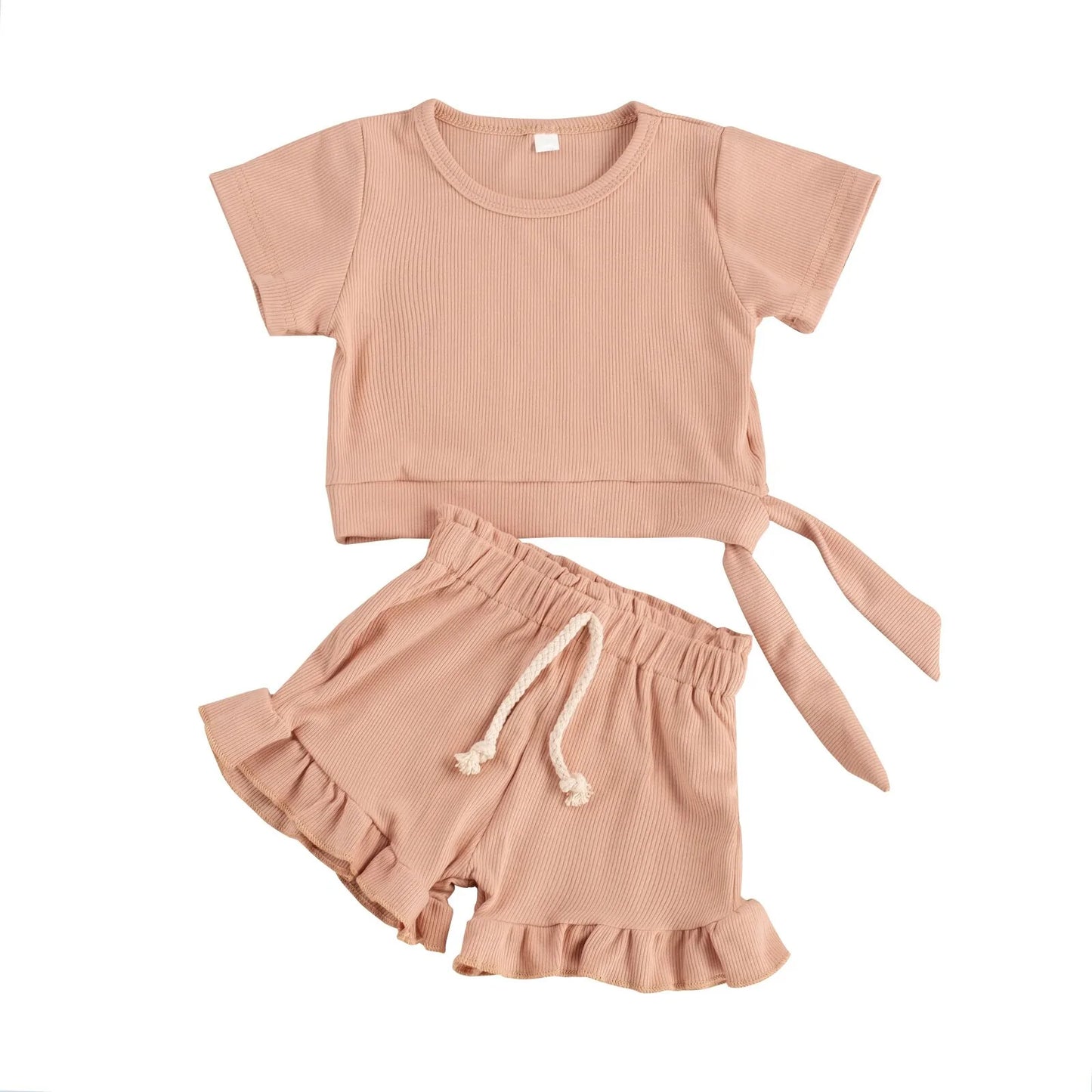 Baby Girl 2-Piece Summer Clothing Set – Trendy & Comfortable Cotton Outfit