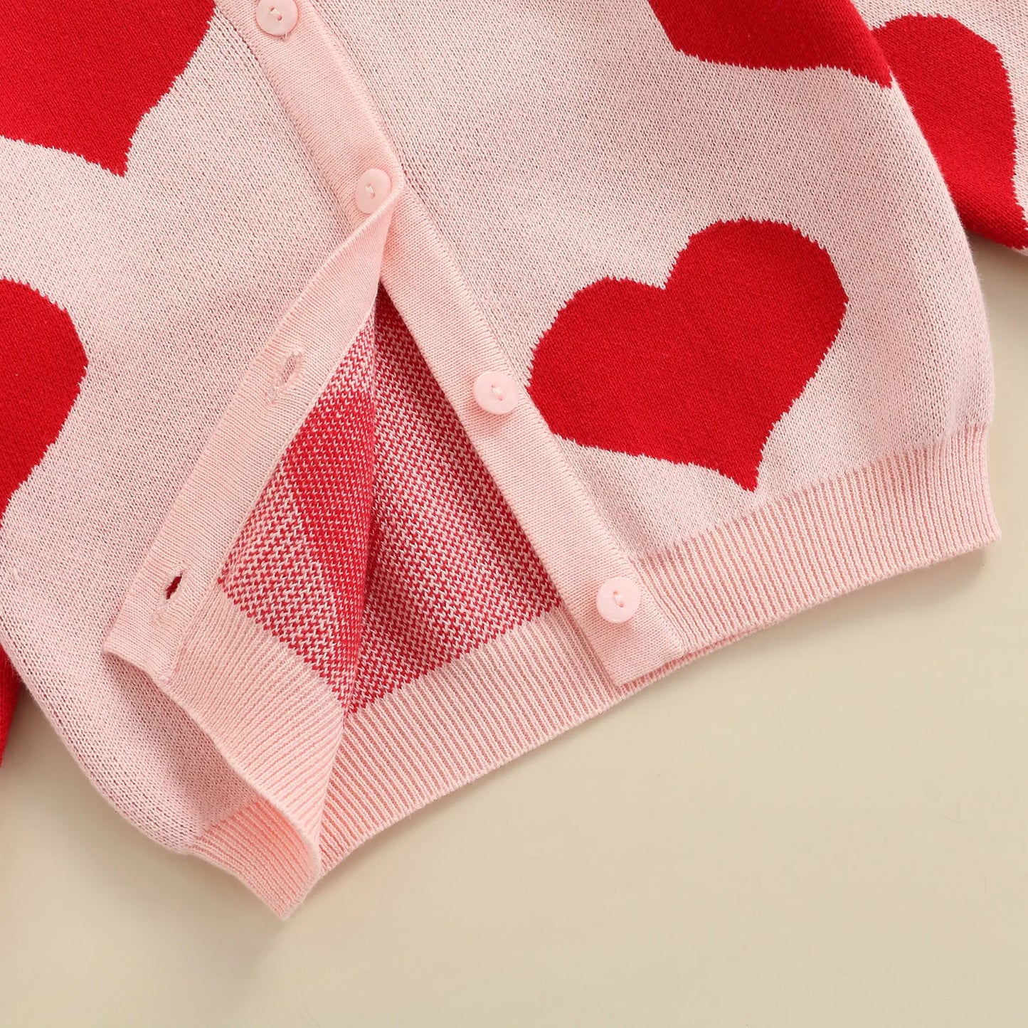 Heart Knit Baby Cardigan for Girls
