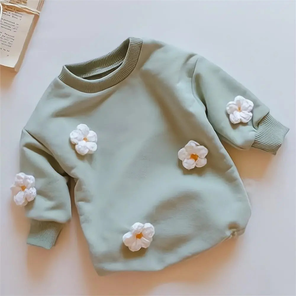 Flower Power and Cloud Oversized Romper for Girls
