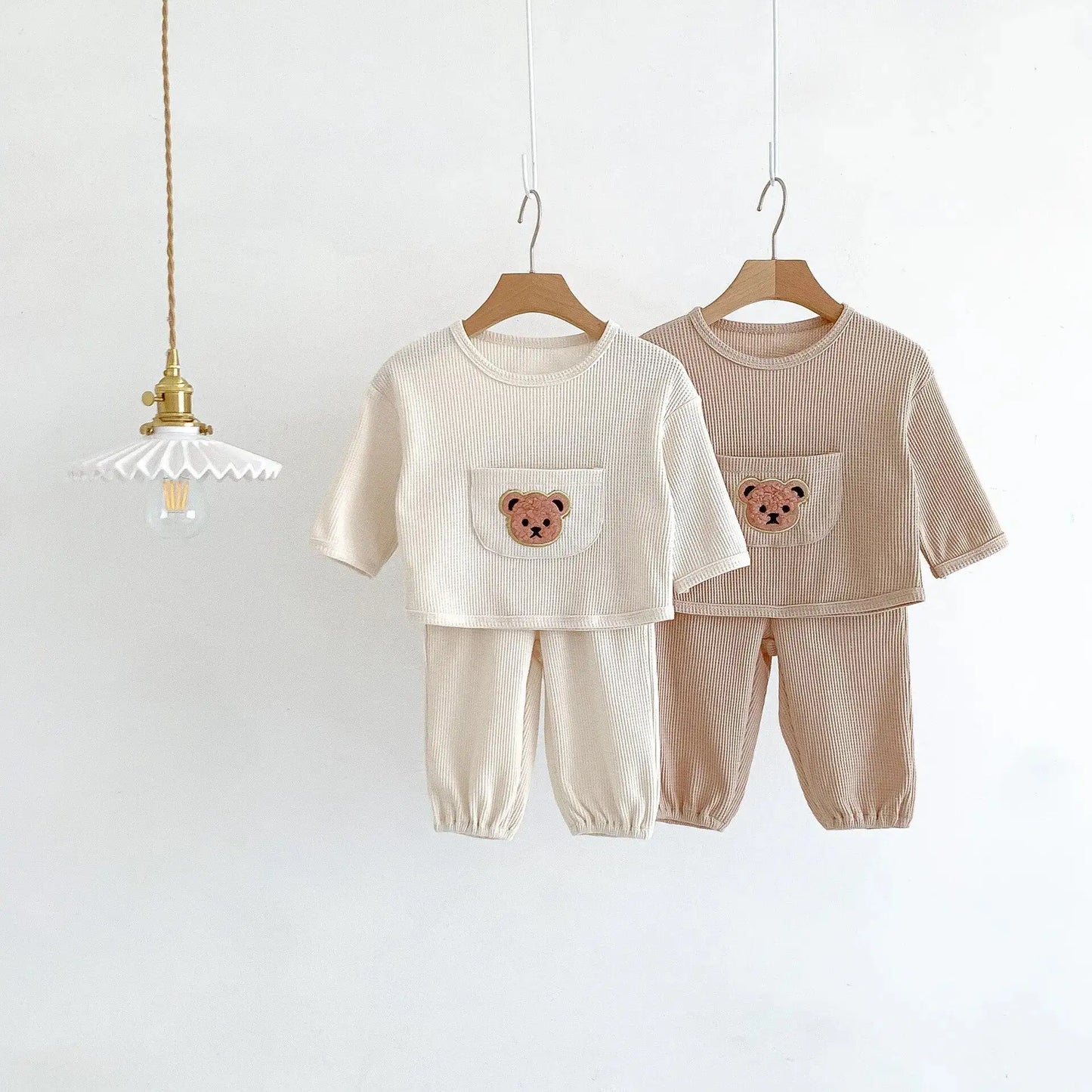 Bear Waffle Texture Toddler Comfort Set
