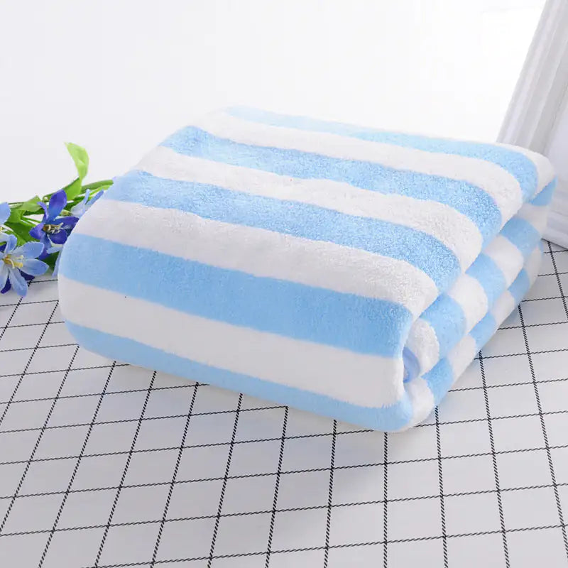 Ocean Breeze Coral Velvet Beach Towels - Soft, Absorbent & Stylish