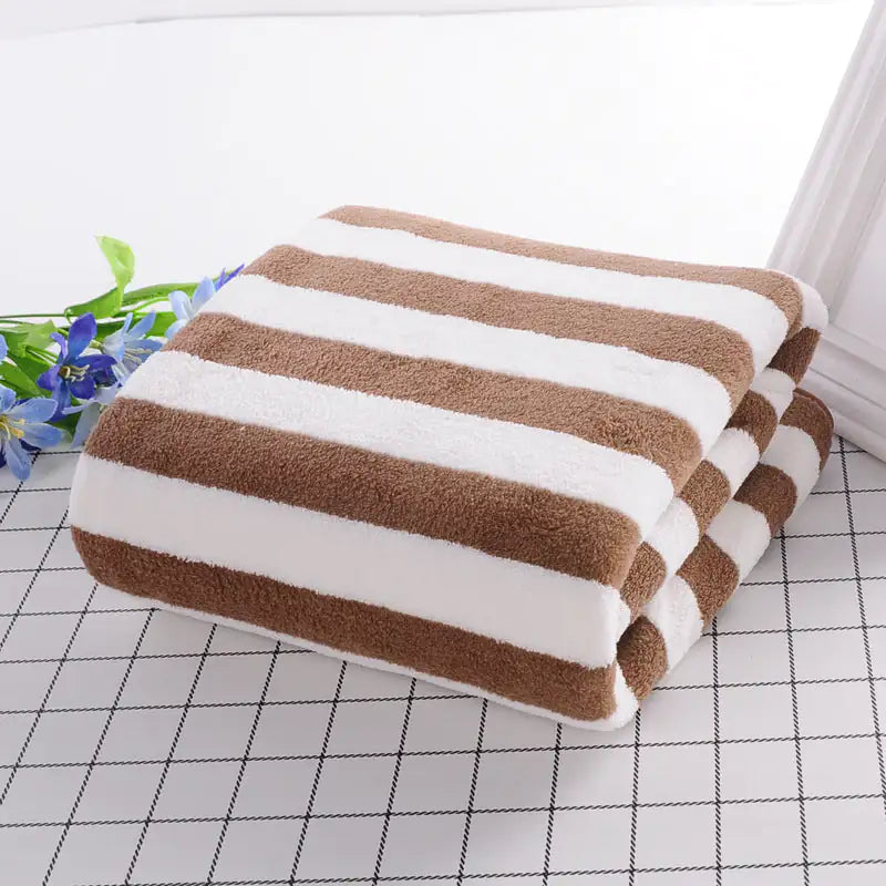 Ocean Breeze Coral Velvet Beach Towels - Soft, Absorbent & Stylish