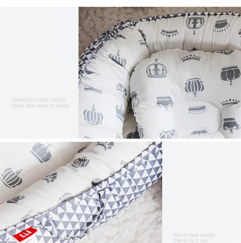 Babynest Portable Newborn Lounger - Cozy, Secure & Machine Washable