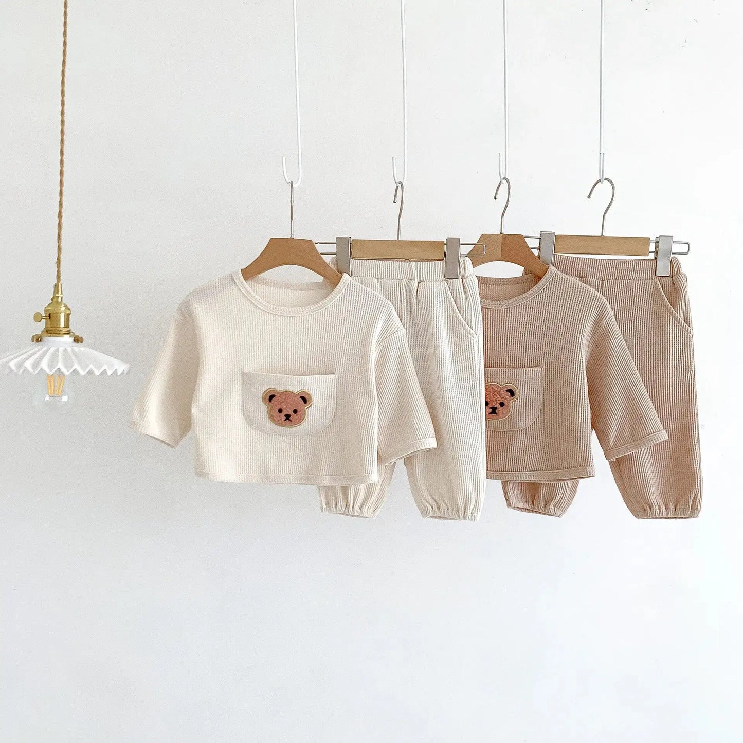 Bear Waffle Texture Toddler Comfort Set