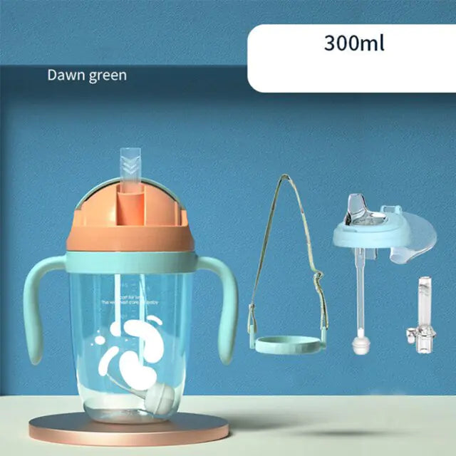 PPSU Baby Sippy Cup Bottle - Leak-Proof with Soft Spout & Straw Options