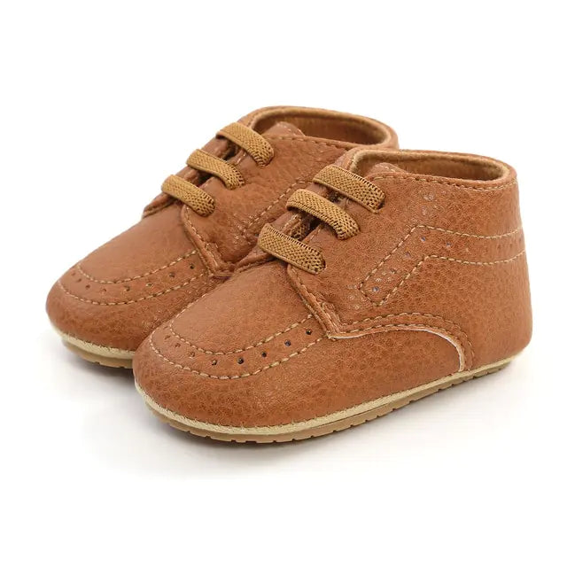 Multicolor Retro Leather Baby Shoes – Stylish, Comfortable, and Non-Slip for First Steps for Ages 0-18 Months