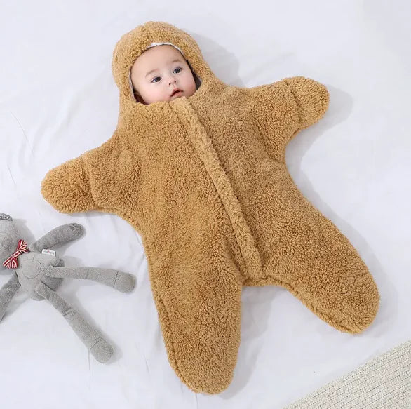Soft Star-Shaped Baby Blanket Onesie – Cozy and Comfortable for Naps and Bedtime