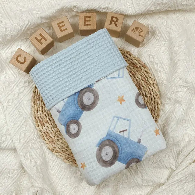 Cotton Waffle Baby Blanket – Soft, Breathable, and Versatile - Size 100x70cm