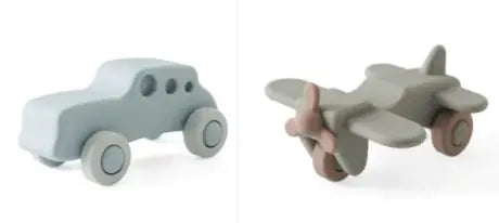 Silicone Baby Toy Set - Cars, Trucks, and Planes