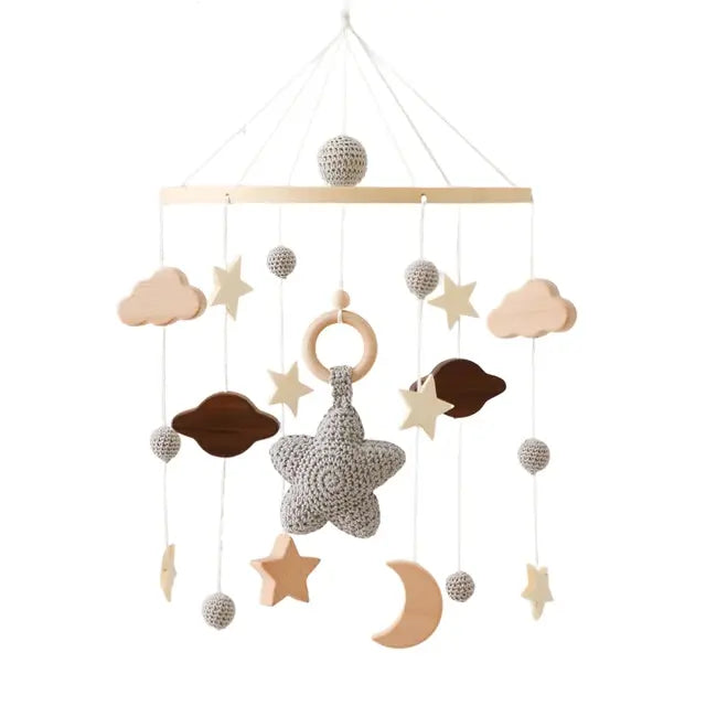 Crib Mobile Bed Bell with Calming Melodies and Rotating Characters