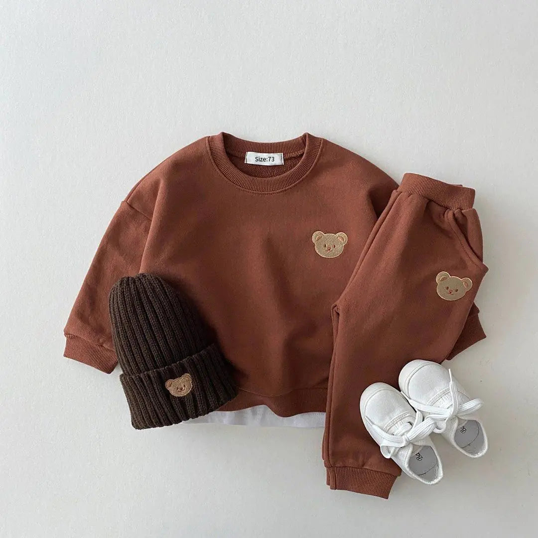 Teddy Bear Fall Sweat Set for Baby & Toddler
