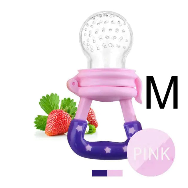 Squeeze Bottle Feeder – One-Handed Feeding with Reusable Silicone Spoon and Fruit Nibbler