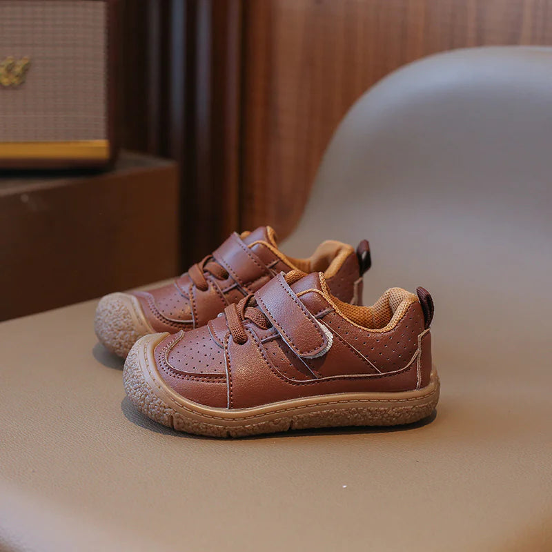 Toddler Oxford-Style Suede Shoes with Plush Lining