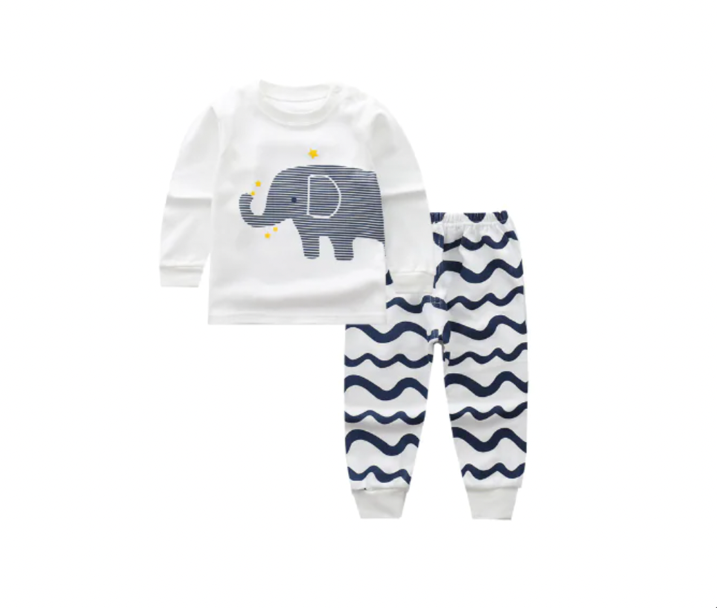 Babies Elephant Clothing Set – 100% Cotton Baby Outfit Set