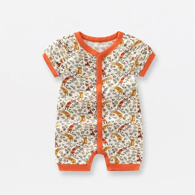 Bamboo Fiber Baby Zippered Romper – Soft, Eco-Friendly, and Comfortable for Newborns