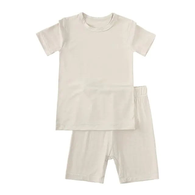 Bamboo Fiber Toddler Half-Sleeve Sleepwear – Soft, Breathable Sleepwear for Ages 9M-7T
