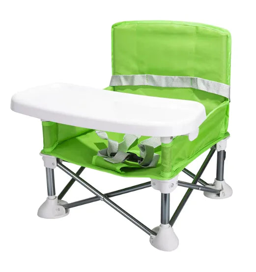 Compact Folding Baby Seat with Tray & Carrying Bag - Portable & Easy to Clean