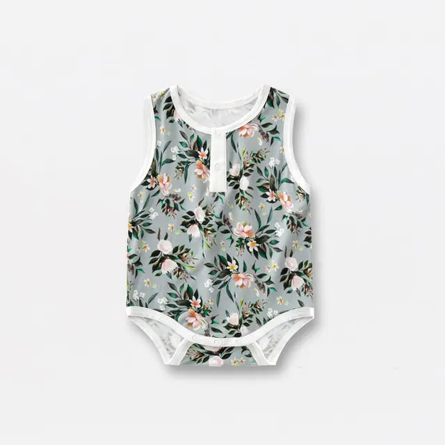 Bamboo Fiber Baby Zippered Romper – Soft, Eco-Friendly, and Comfortable for Newborns