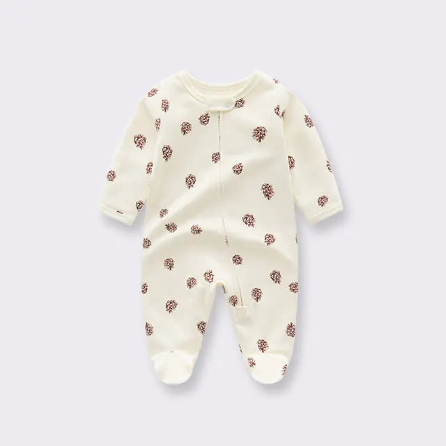 Knitted Coral Velvet Baby Footie Jumpsuit – Soft, Cozy, and Stylish for Newborns