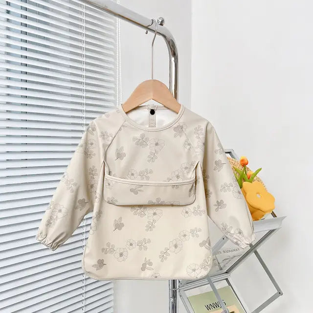 Cute Toddler Long Sleeve Waterproof Bib Apron