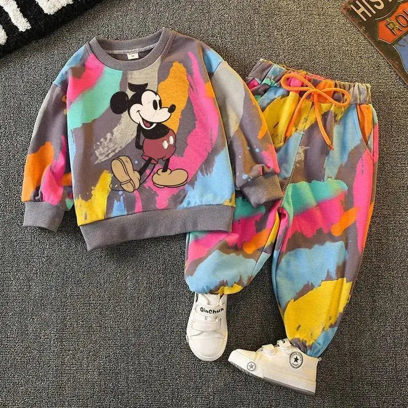 Colourful Mickey Mouse Tracksuit Set for Toddlers