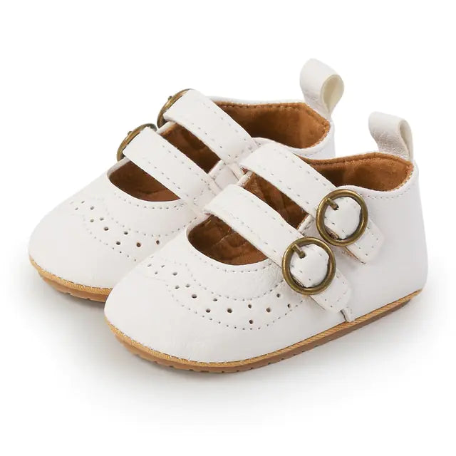 Multicolor Retro Leather Baby Shoes – Stylish, Comfortable, and Non-Slip for First Steps for Ages 0-18 Months