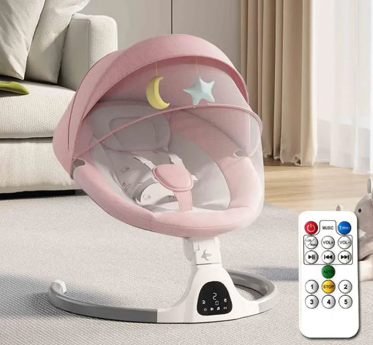 Baby Electric Smart Rocking Chair with Adjustable Speeds and Calming Vibrations