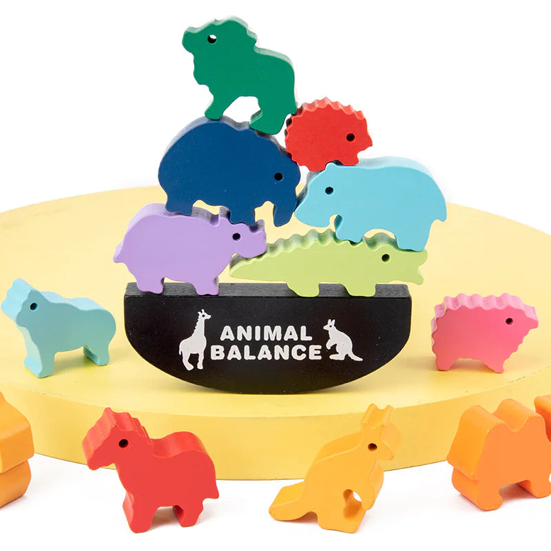 Animal Balance Building Blocks Game for Kids