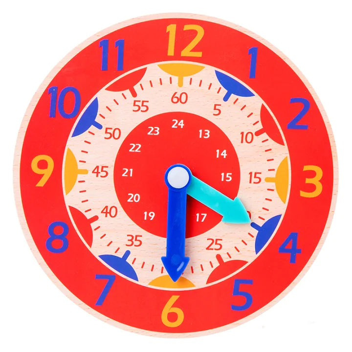 Wooden Kids Learning Clock – Educational Time-Telling Toy for Early Learners