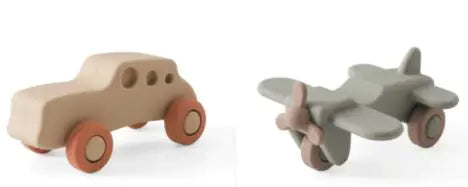 Silicone Baby Toy Set - Cars, Trucks, and Planes