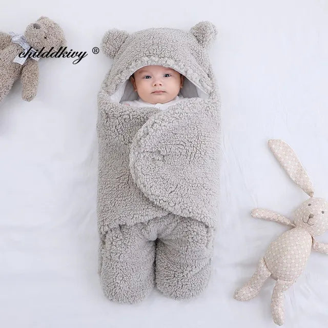 Thicken Fleece Sleeping Bags for Newborns – Cozy, Soft, and Warm